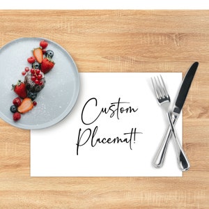 Personalizzato personalizzato, tovaglietta per la tua richiesta di progettazione, compleanno, pensionamento, laurea, congratulazioni, SOLO file DIGITALE