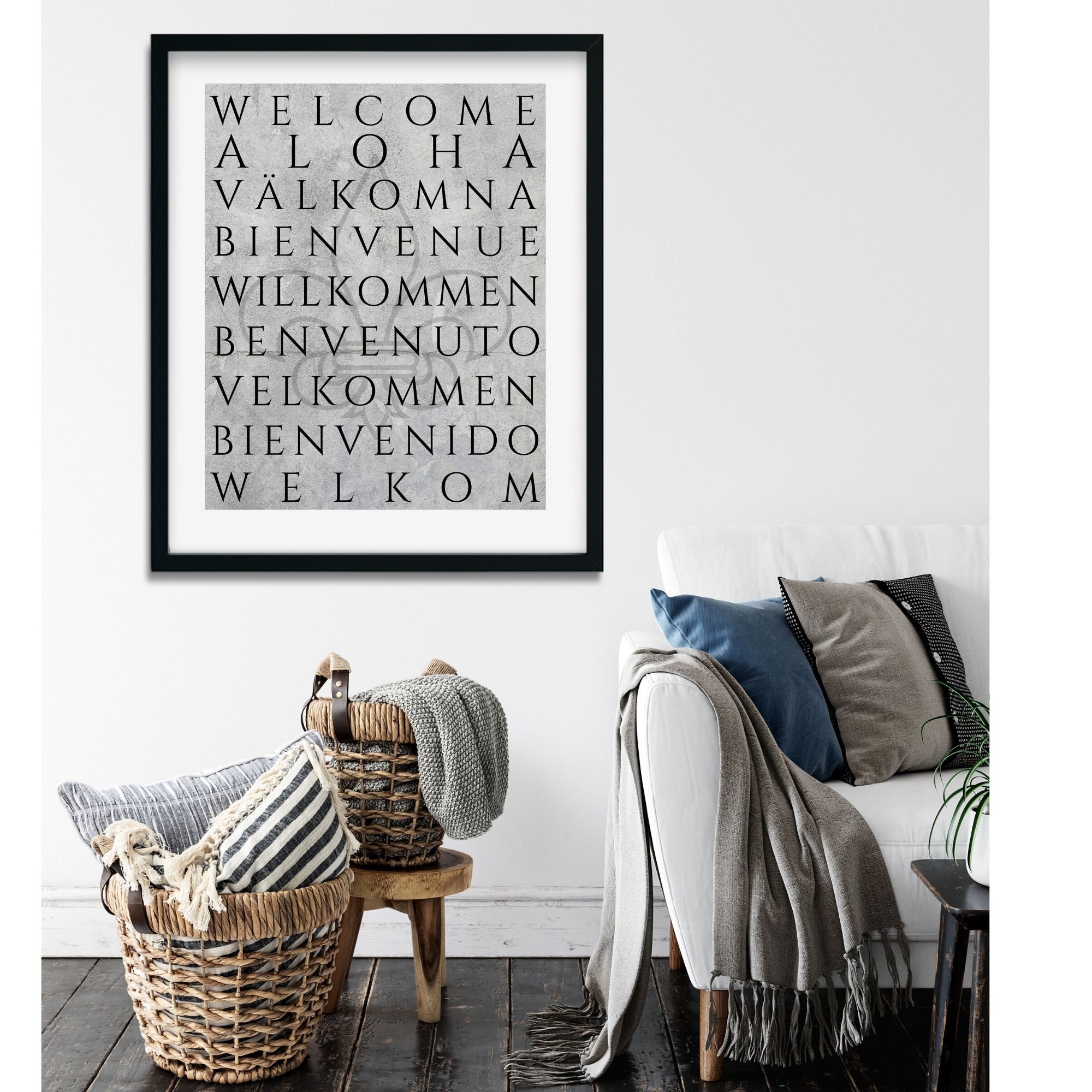 Welcome Print in Different Languages Housewarming Gift Print | Etsy
