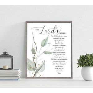 The Lord's Prayer, Bible Verse Print, Christian Scripture, Inspirational Print, Digital File, INSTANT DOWNLOAD, GGSS