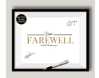 Farewell Print, Signature Party Print, Guestbook Alternate,  Farewell Gift, Staff Gift Print, DIGITAL FILE Only