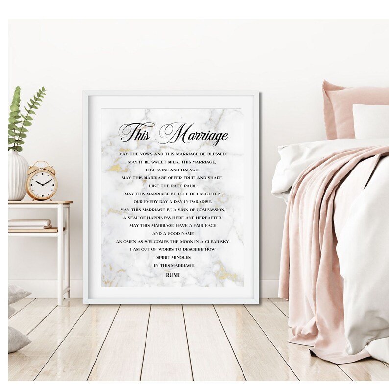 RUMI Marriage Quote Anniversary Print Wedding Gift Wedding Etsy