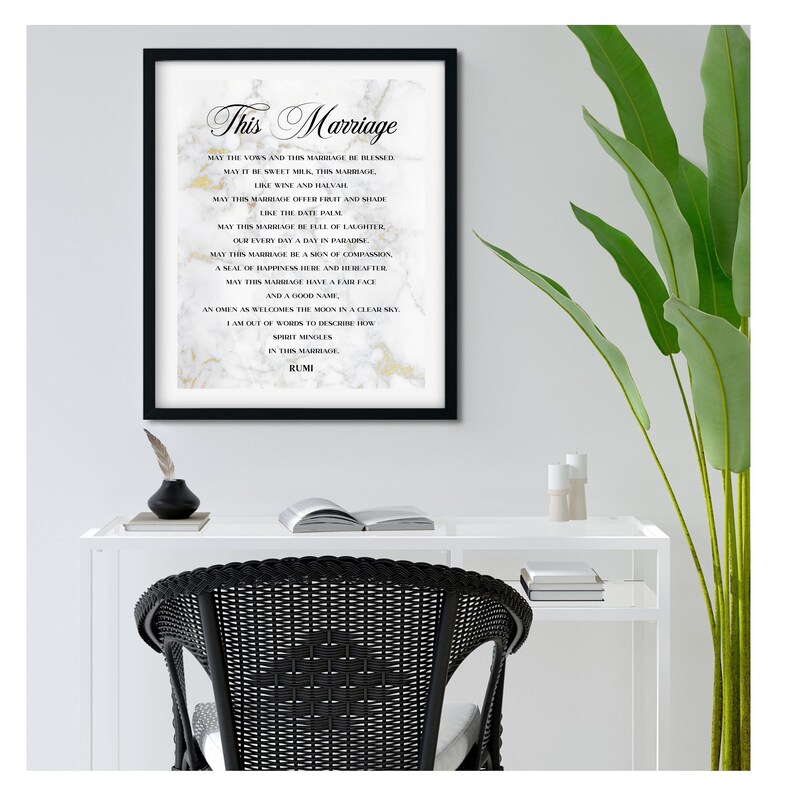 RUMI Marriage Quote Anniversary Print Wedding Gift Wedding Etsy