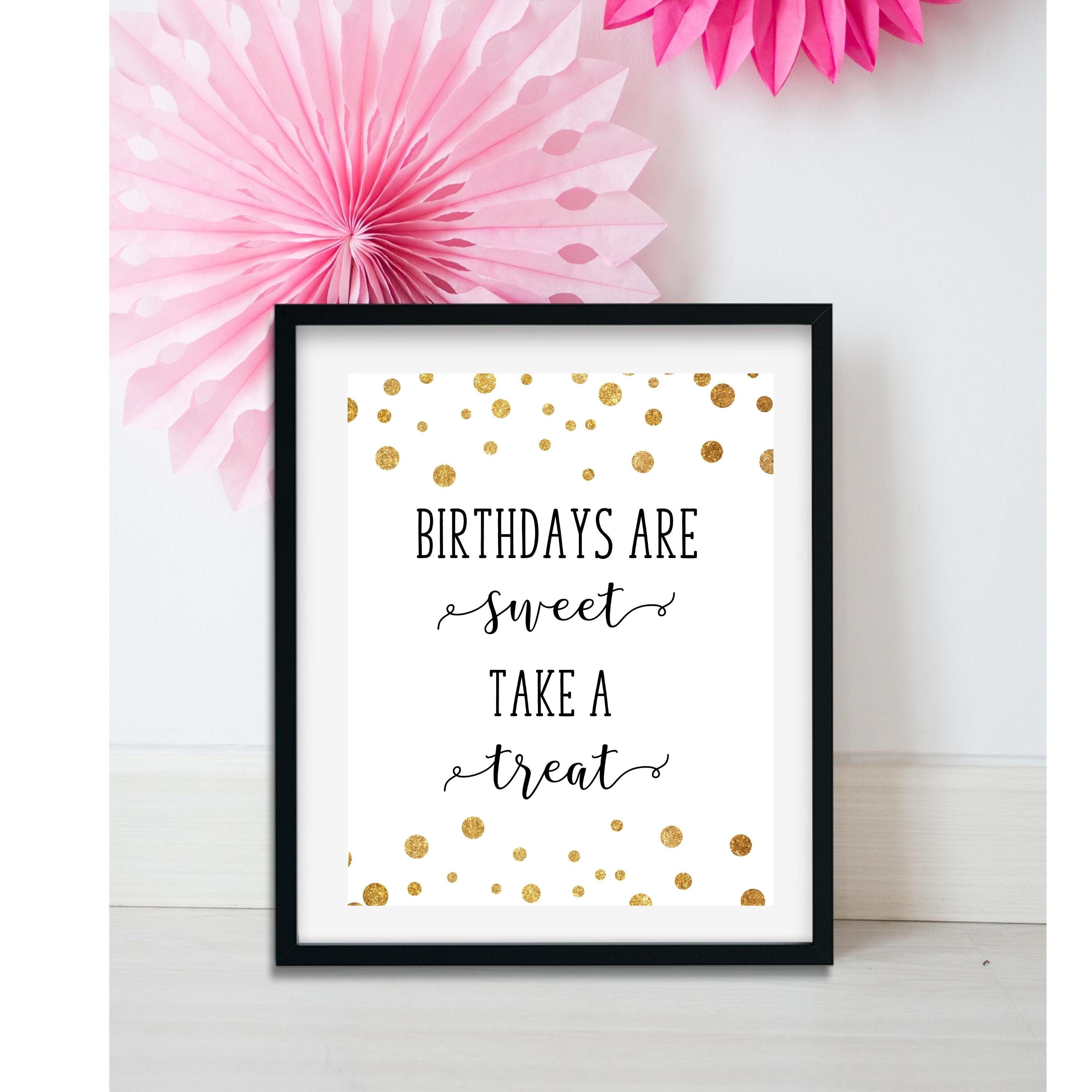 Dessert Table Sign Favor Print Poster Birthday Party Sign | Etsy