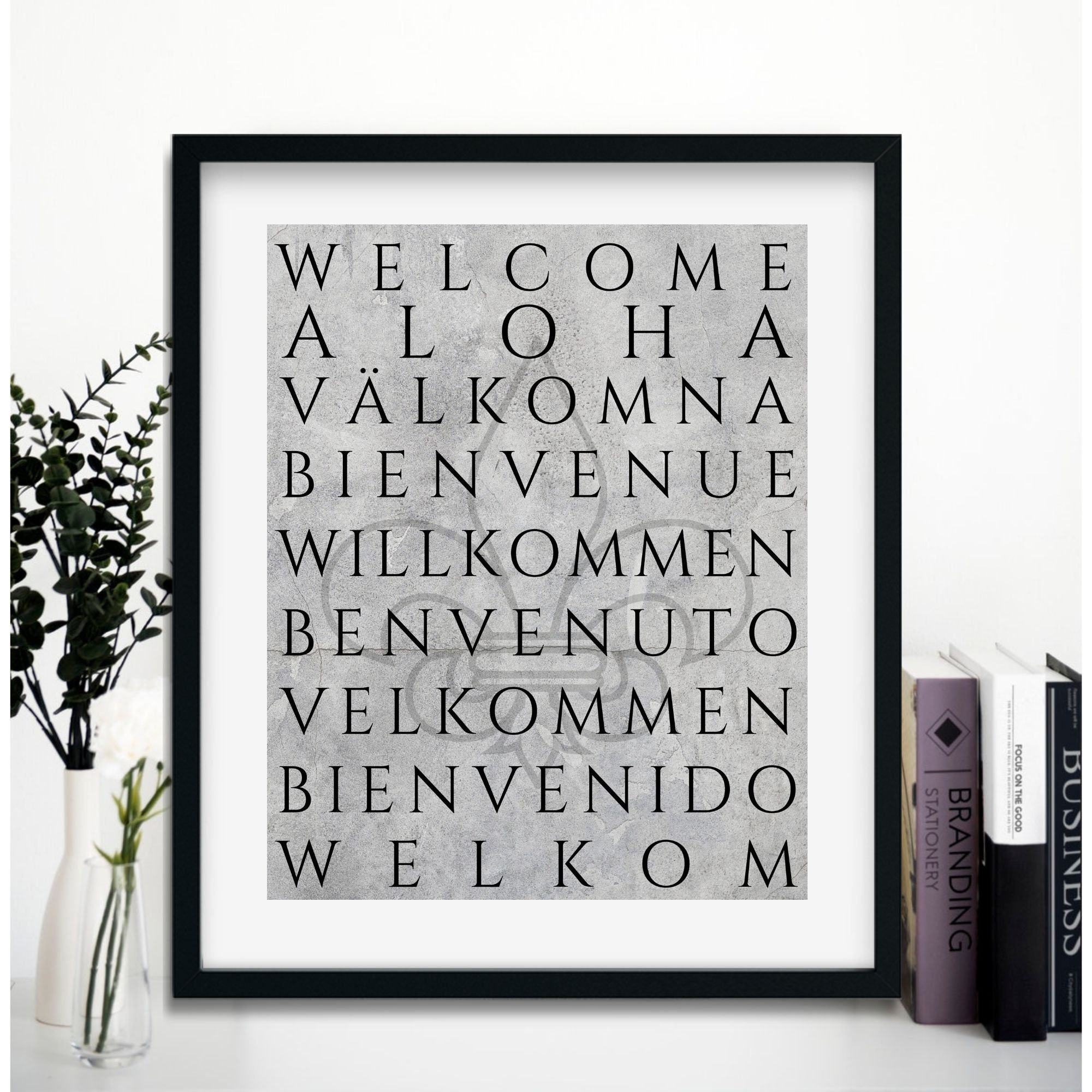 Welcome Print in Different Languages Housewarming Gift Print | Etsy