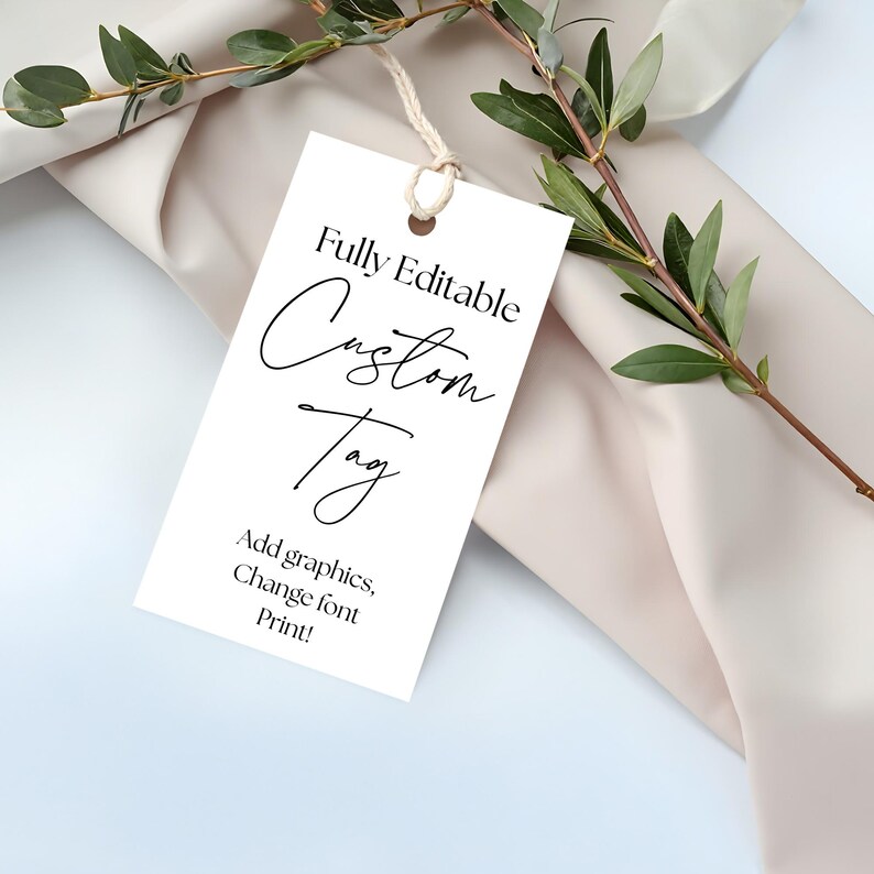 Editable Rectangle Gift Tag Template, Canva Printable Favor Label ...