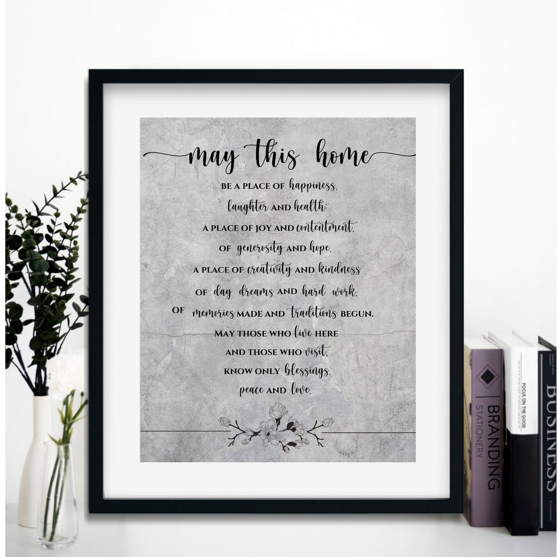 Home Quote Printable Housewarming Gift May This Home Poem - Etsy 日本