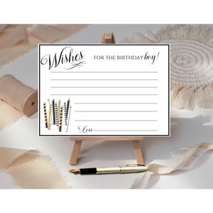 Verjaardagswenskaarten voor mannen/jongens, 30e, 40e, 50e, 60e verjaardagsdecoratie, elke verjaardag, Instant Download