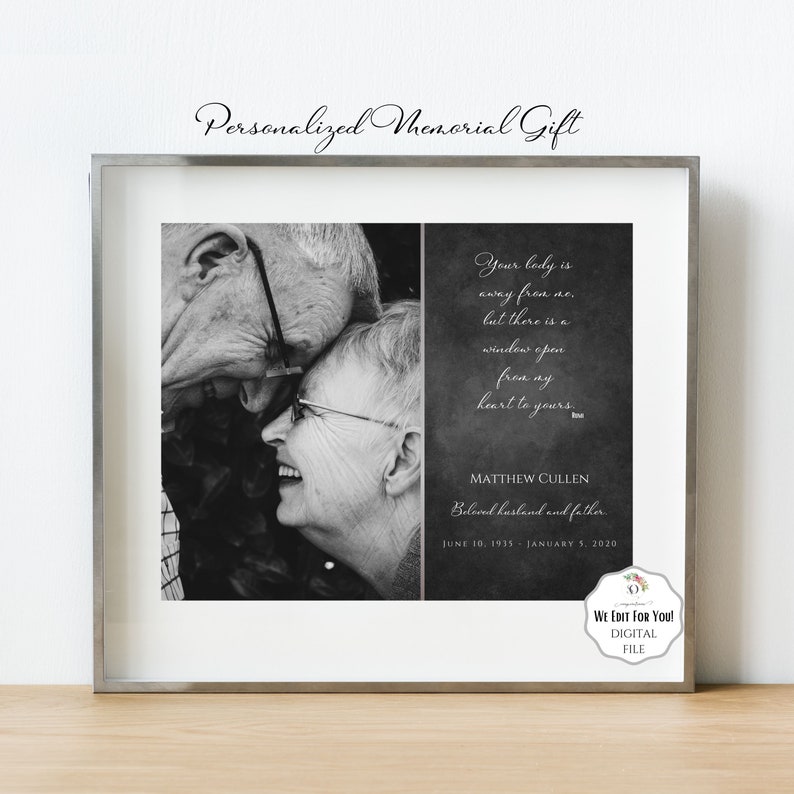 Personalized Photo Sympathy Gift Print Loss of Father | Etsy