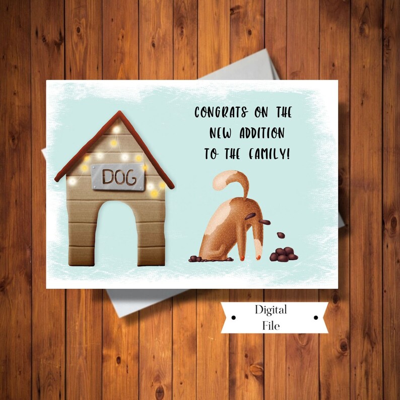 New Dog Card New Puppy Card Congratulations On Your New | Etsy