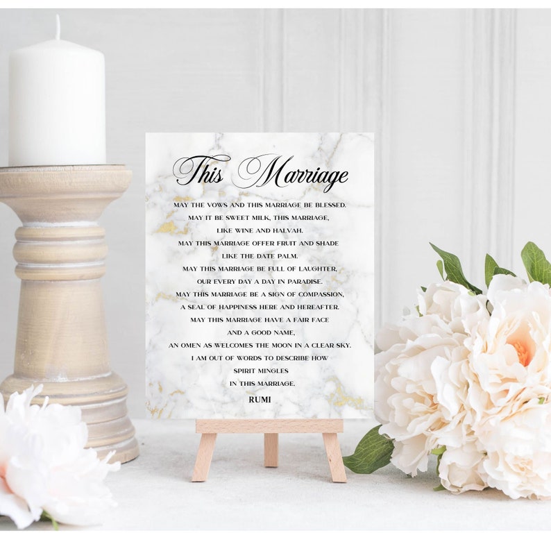 RUMI Marriage Quote Anniversary Print Wedding Gift Wedding Etsy