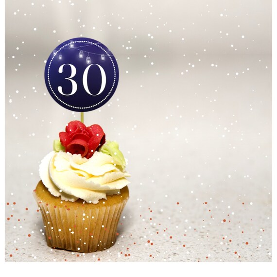 30th Birthday Cupcake Decorations