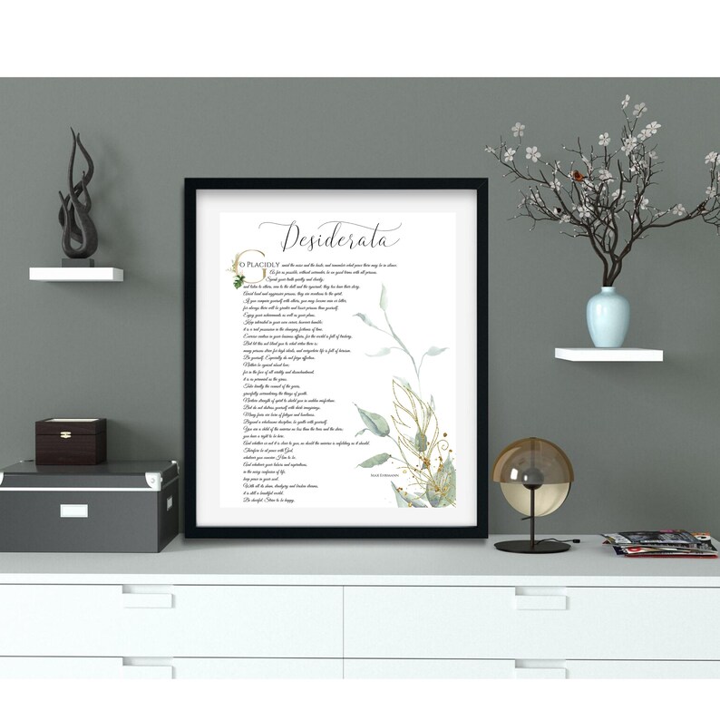 Desiderata Print Desiderata Poem Printable Wall Art Max Etsy Canada
