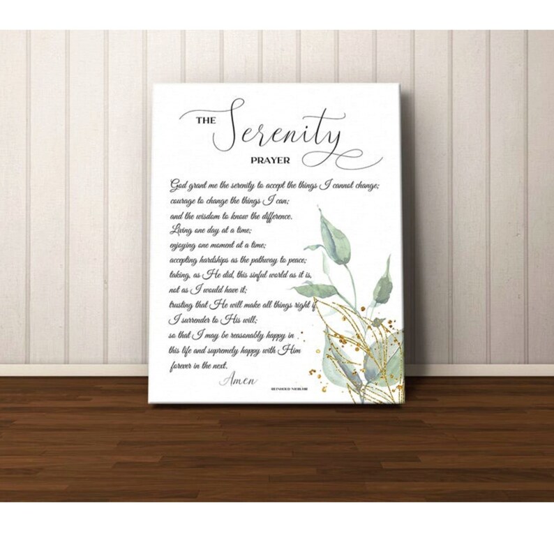 serenity prayer canvas print full version serenity prayer