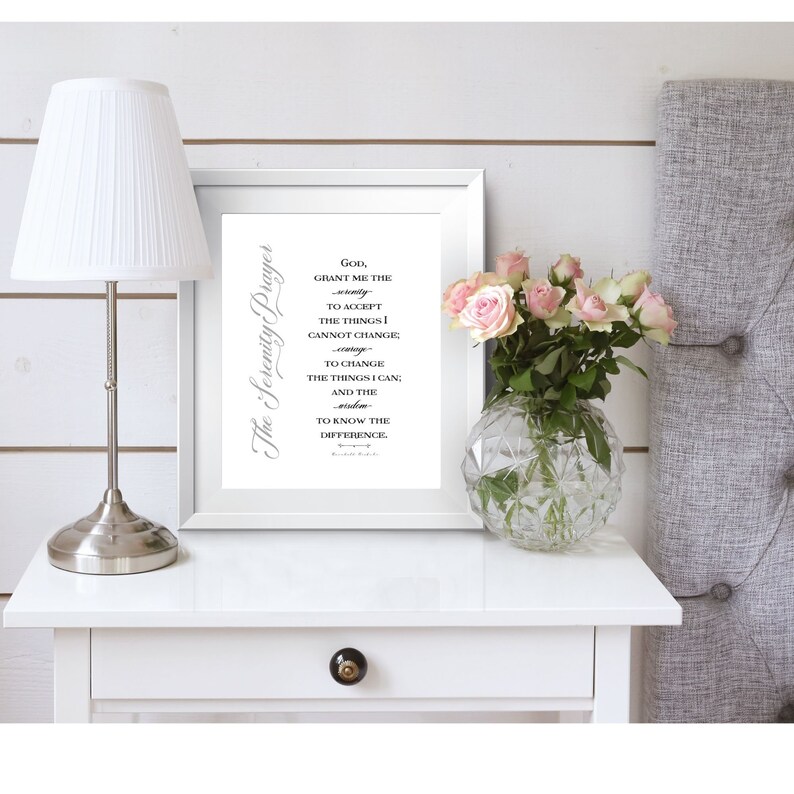 serenity prayer short version bible verse print christian