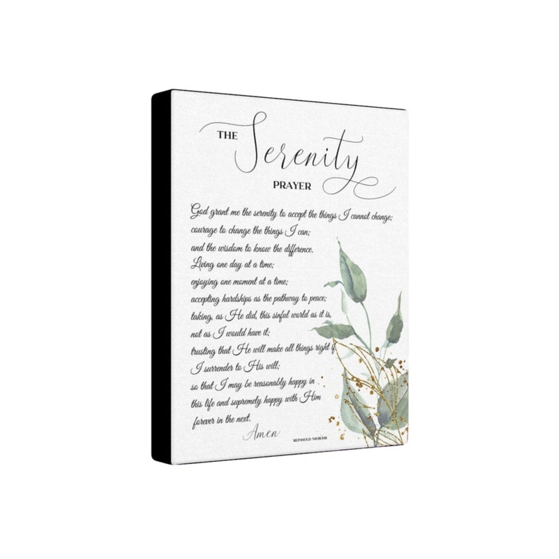 serenity prayer canvas print full version serenity prayer etsy