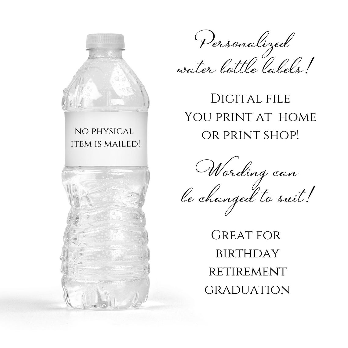 Personalized Water Bottle Labels Custom Water Bottle Labels Etsy