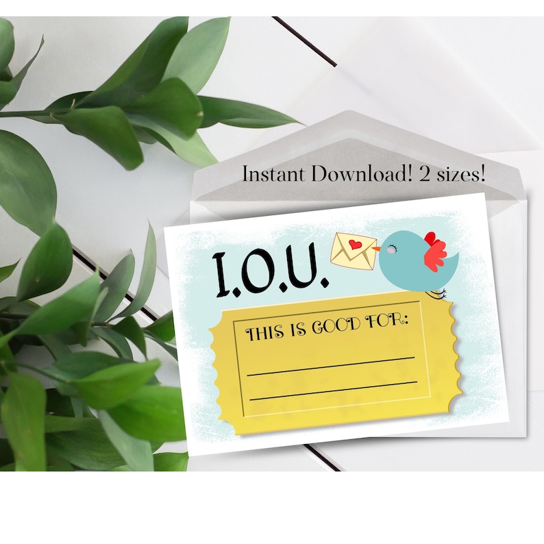 I Owe You Template Vouchers I Owe You Template Vouchers