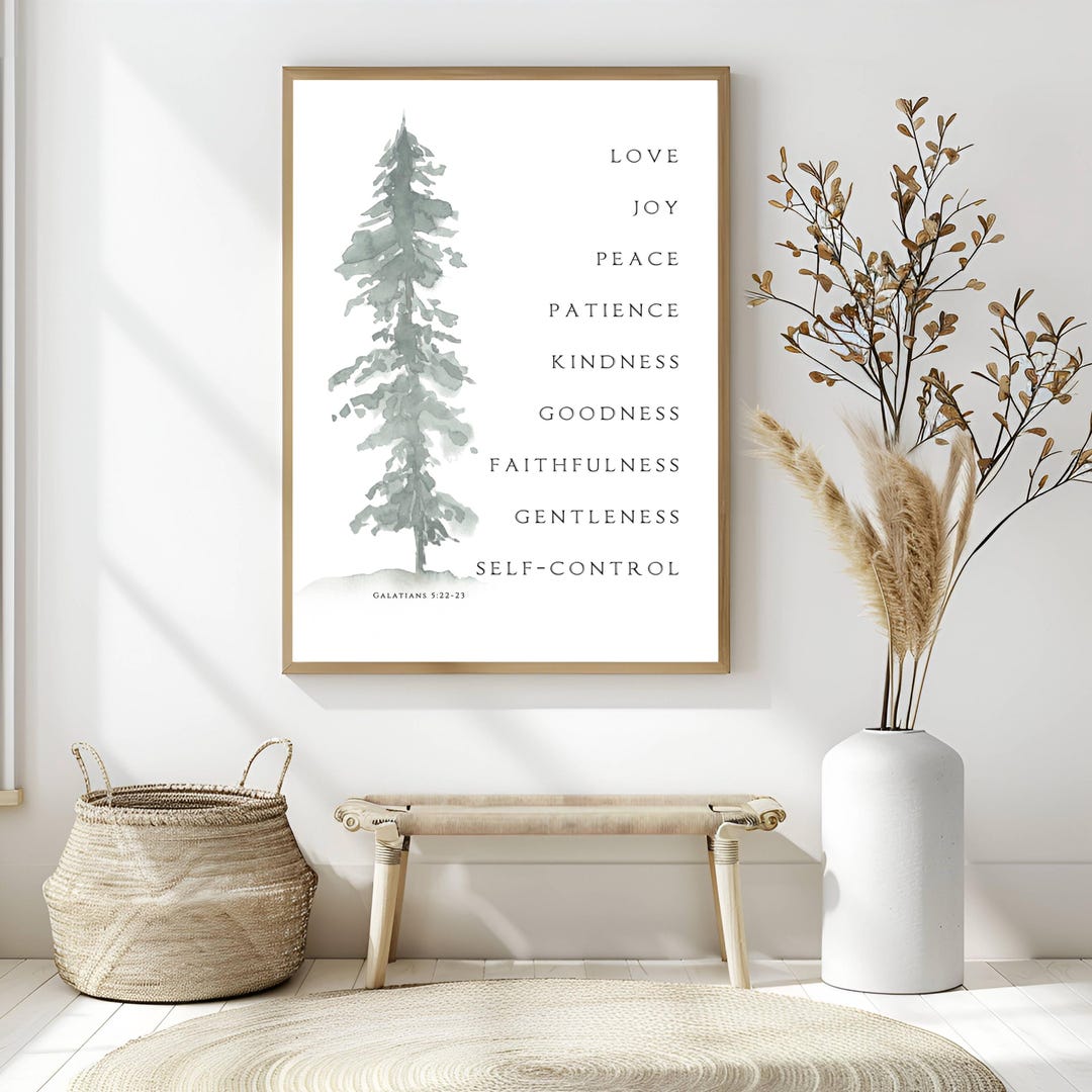 Fruit of the Spirit Printable, Christian Scripture Wall Art Digital ...