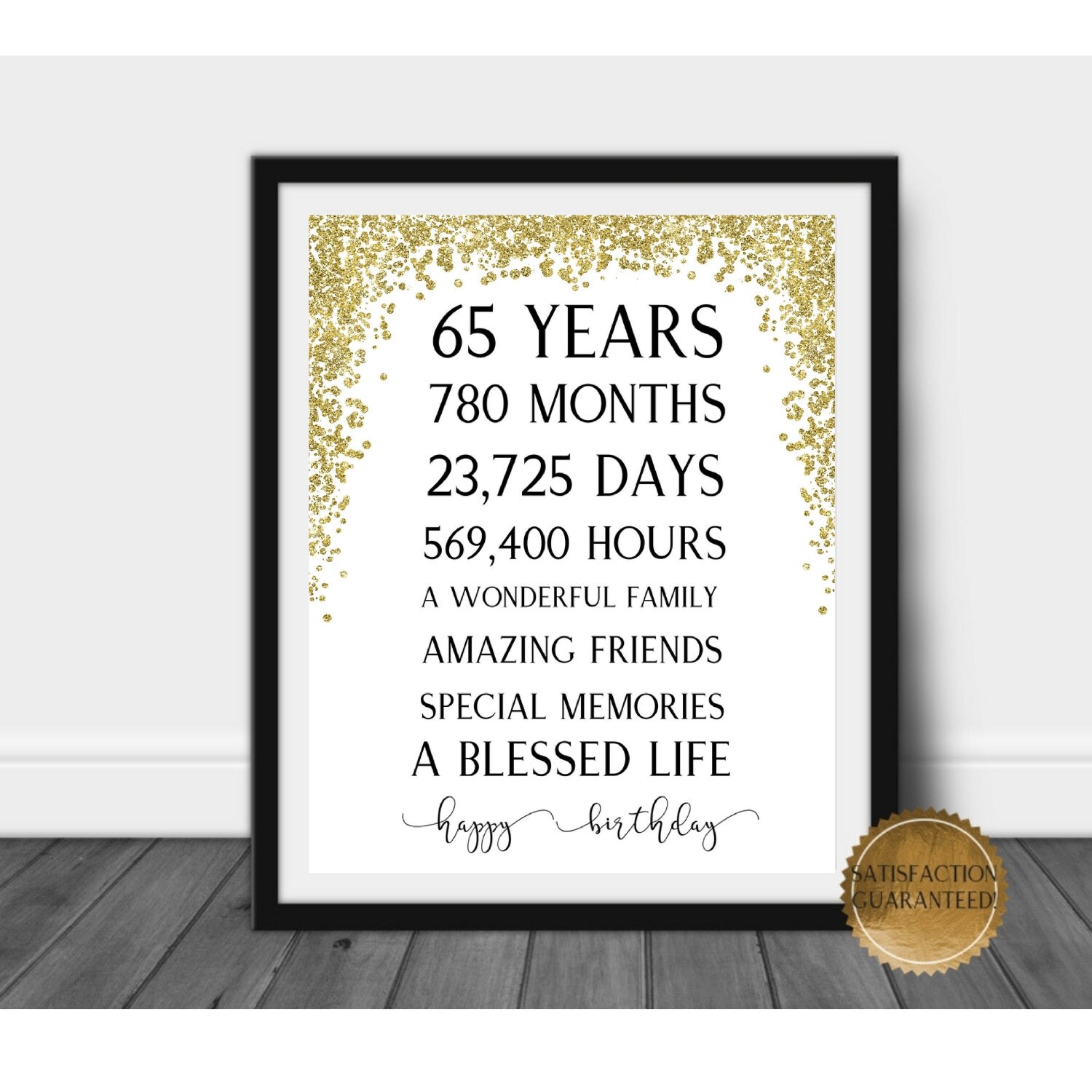 65th Birthday Party Print 65th Party Decoration Table Decor - Etsy