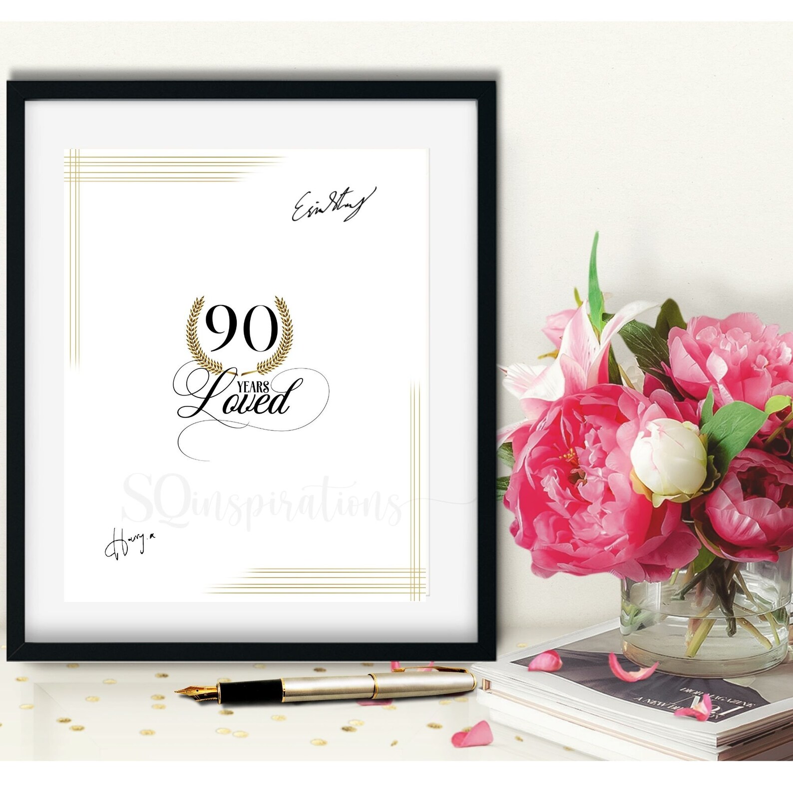 90th Birthday Print to Sign 90th Gift Print/poster Alternate - Etsy
