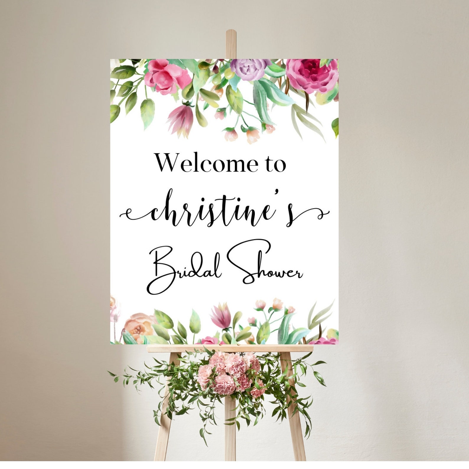 Bridal Shower Entrance Sign Entrance Sign Floral Bridal Etsy