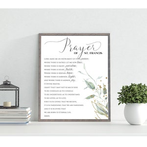Prayer of St. Francis, Typography Art, Religious Print, Inspirational Print, INSTANT DOWNLOAD, GGSS
