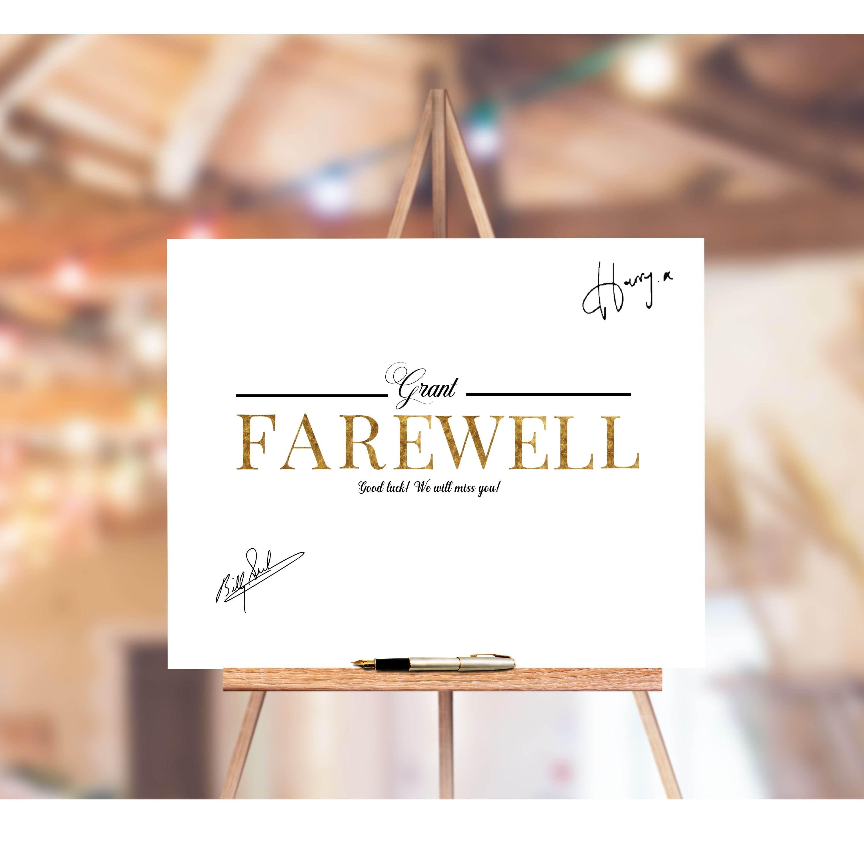 Farewell Print Signature Party Print Guestbook Alternate Etsy