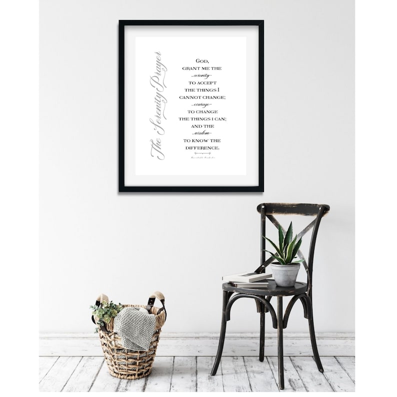 serenity prayer short version bible verse print christian