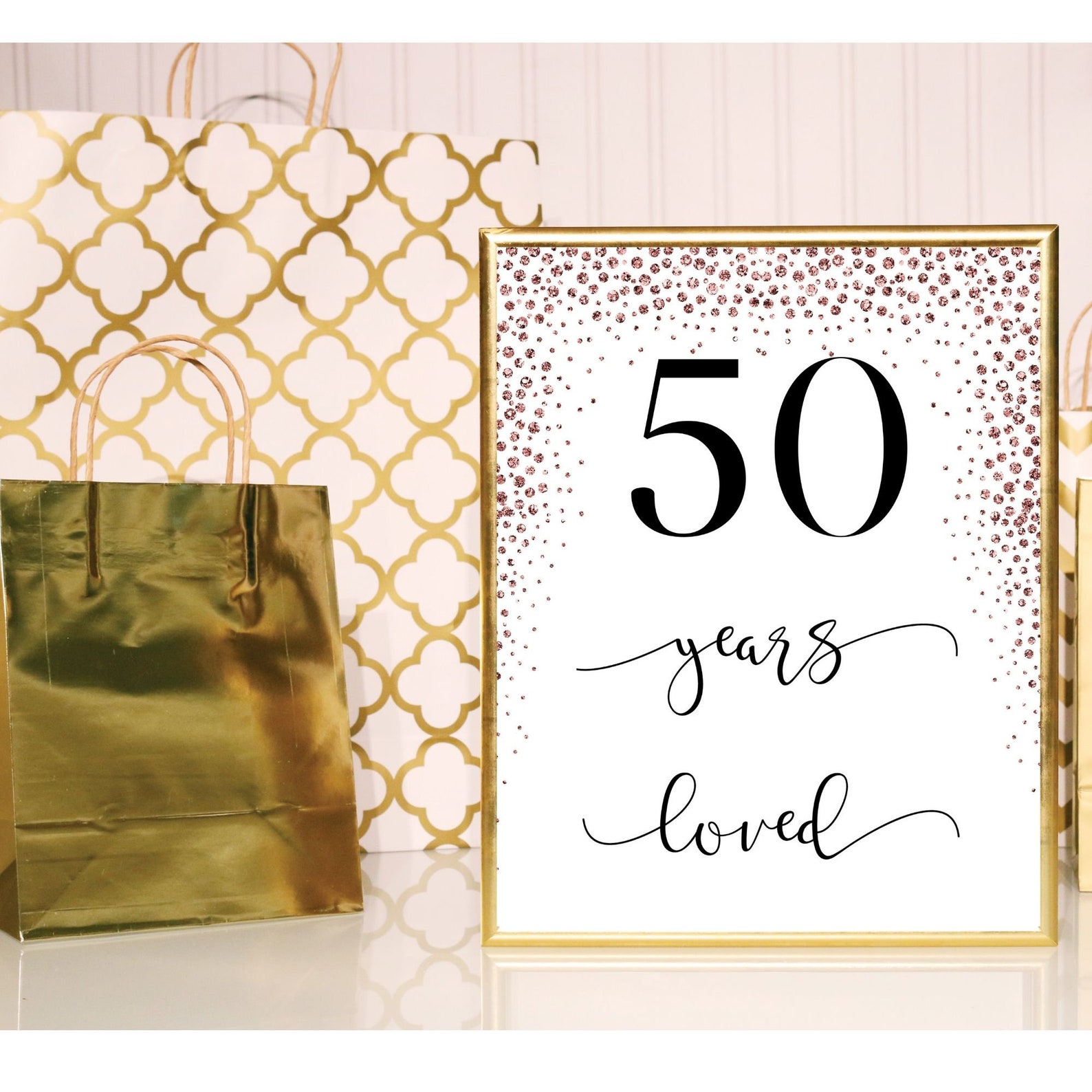 50th Birthday Party Prints, Decorations, Printables, Table Decor, 50 ...