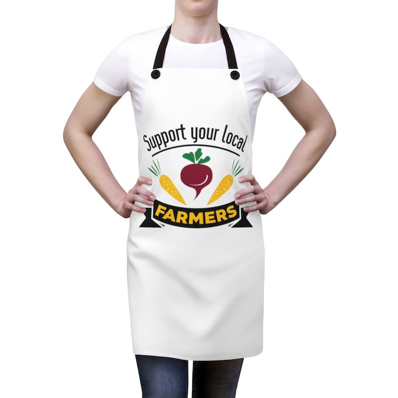 Farm Apron Support Your Local Farmers Apron Gift for A Etsy