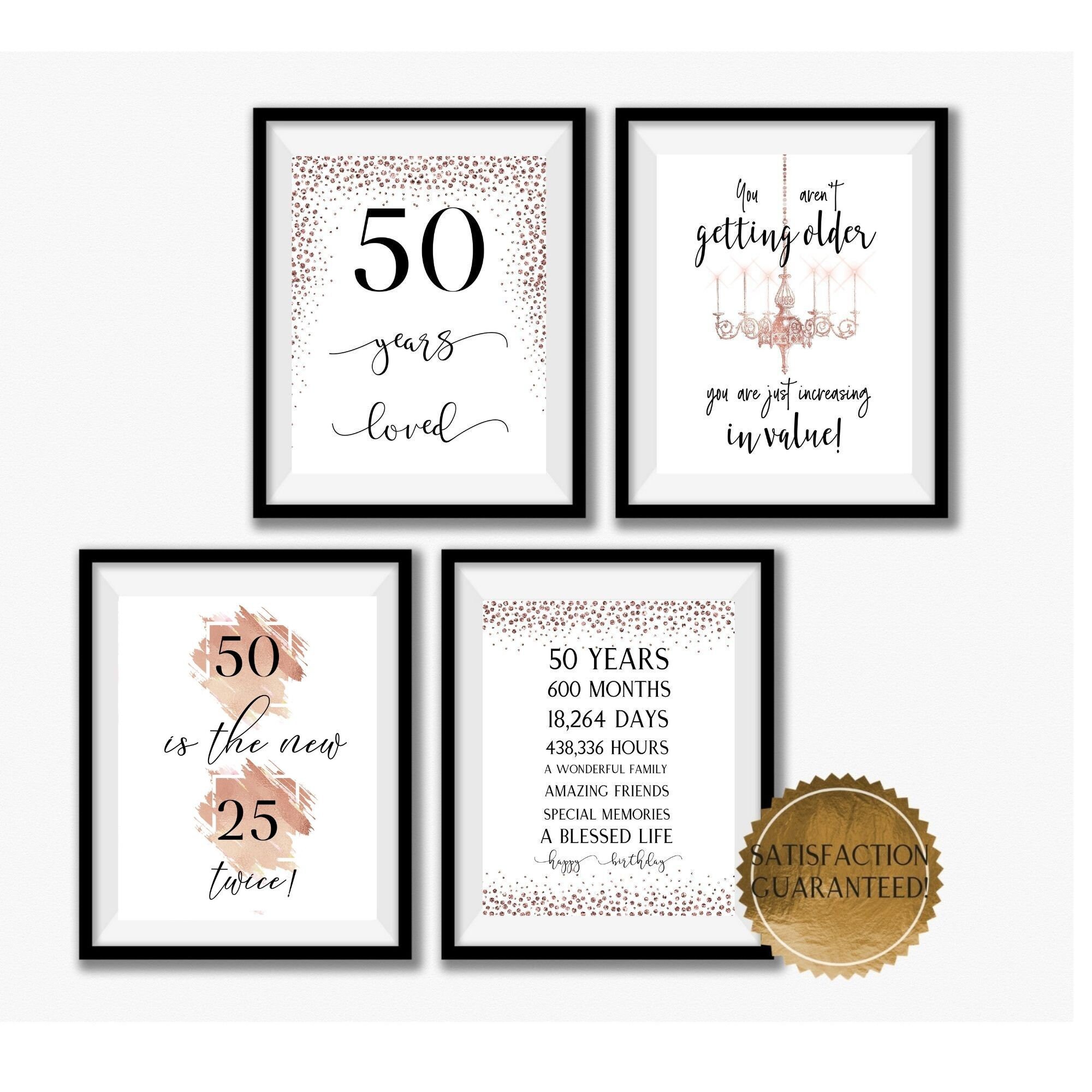 50th Birthday Party Prints Decorations Printables Table - Etsy