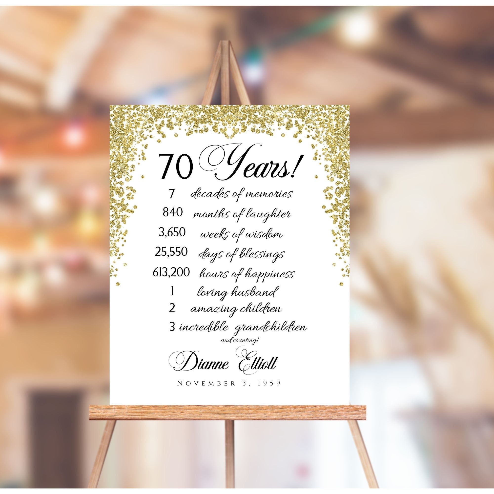 personalized-70th-birthday-time-facts-printable-70-years-etsy