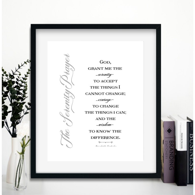 serenity prayer short version bible verse print christian