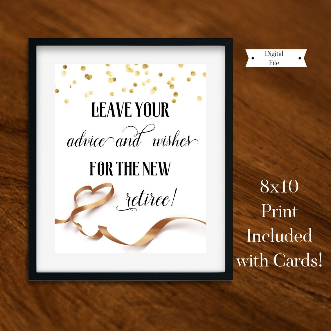 Retirement Print and Advice Cards Retirement Decorations Etsy