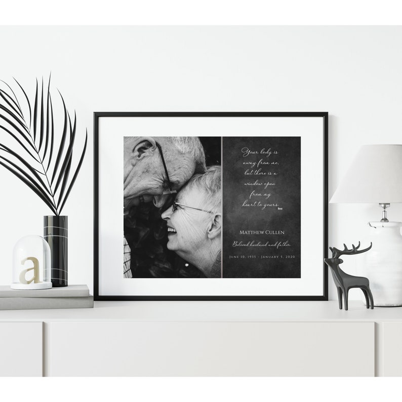 Personalized Photo Sympathy Gift Print Loss of Father Etsy