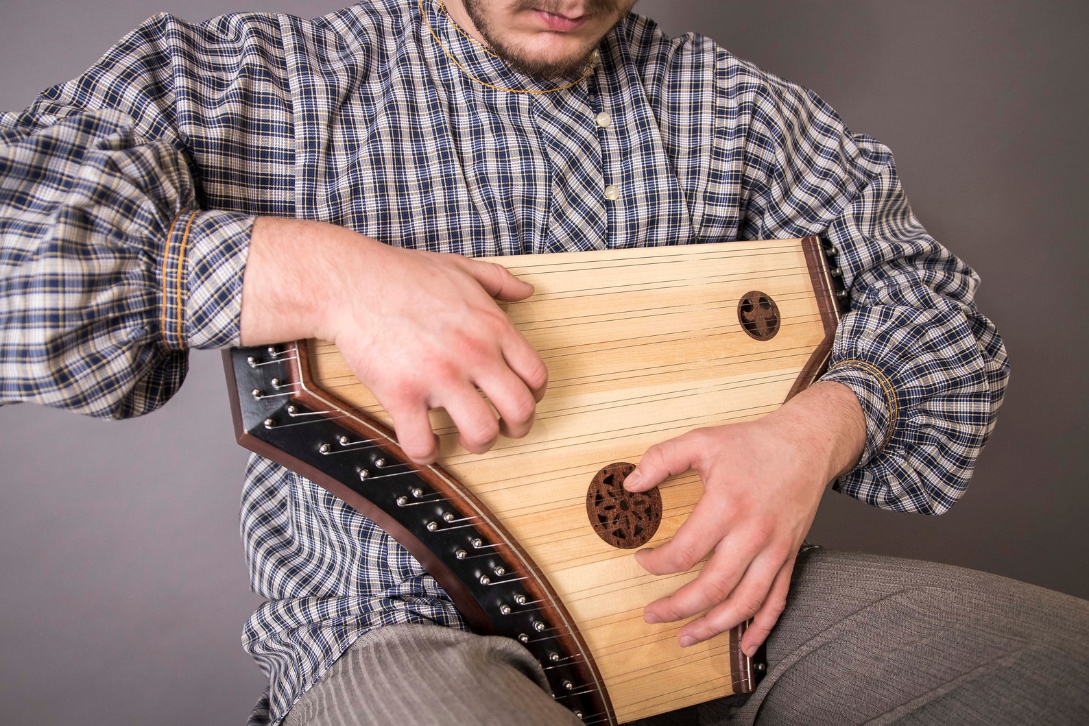 Medieval pigsnout plucked Psaltery 16 double string Lyre Etsy