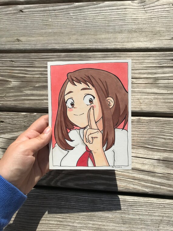 Uraraka Ochako Original Artwork My Hero Academia Etsy