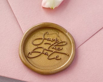 Save the Date Wax Seal Stickers, Self adhesive engagement announcement wax seals