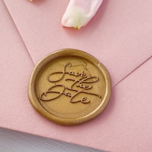 Save the Date Wax Seal Stickers, Self adhesive engagement announcement wax seals