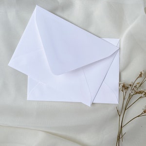 White Linen Euro Flap Envelopes, A1 or A7 - Perfect for Invitations and RSVP Cards