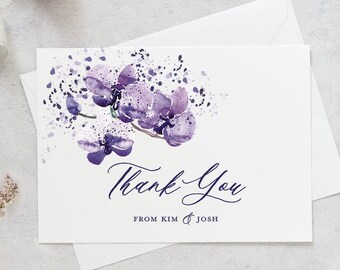 Thank You Cards, Purple Orchid