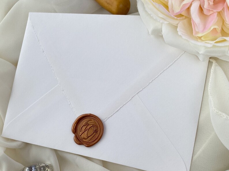 Letter W Wax Seal Stickers, Script Cursive Initial, Handmade Use for wedding invitations, place cards, or other personalization gifts image 3