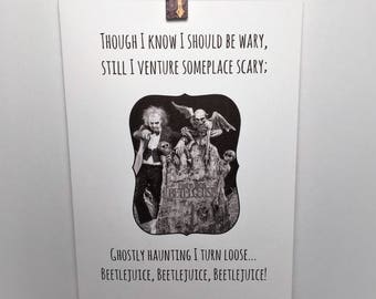 Beetlejuice greeting card / Halloween