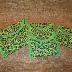 Snack Bag Set - Asparagus Print  - Eco Friendly and Reusable
