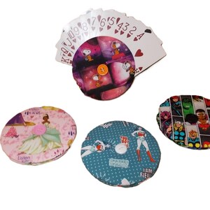 Playing Card Holder - Fabric - Great for Arthritic and Kid&#39;s Hands - Choose your Print