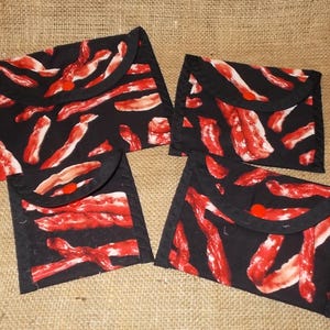 Snack Bag Set - Bacon Print  - Eco Friendly and Reusable