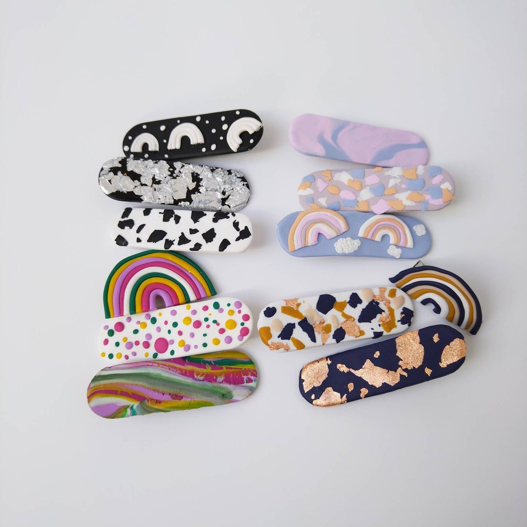 DIY Polymer Clay Hair Clips Kit Craft Gift Jewellery Kit Etsy