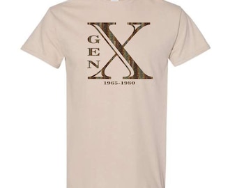 Generation X T-shirt. Gen-X Shirt. Gen-Xer Tee. Nostalgia T-shirt. 1965-1980 Tee