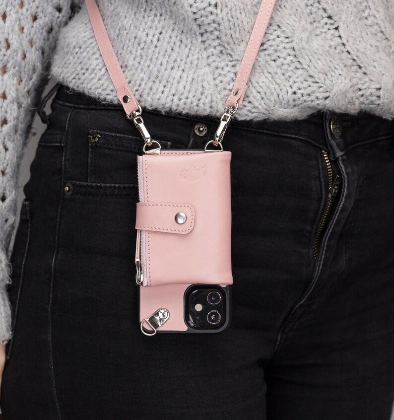 Iphone 12 Mini Crossbody Leather Wallet Best Phone Case With Etsy
