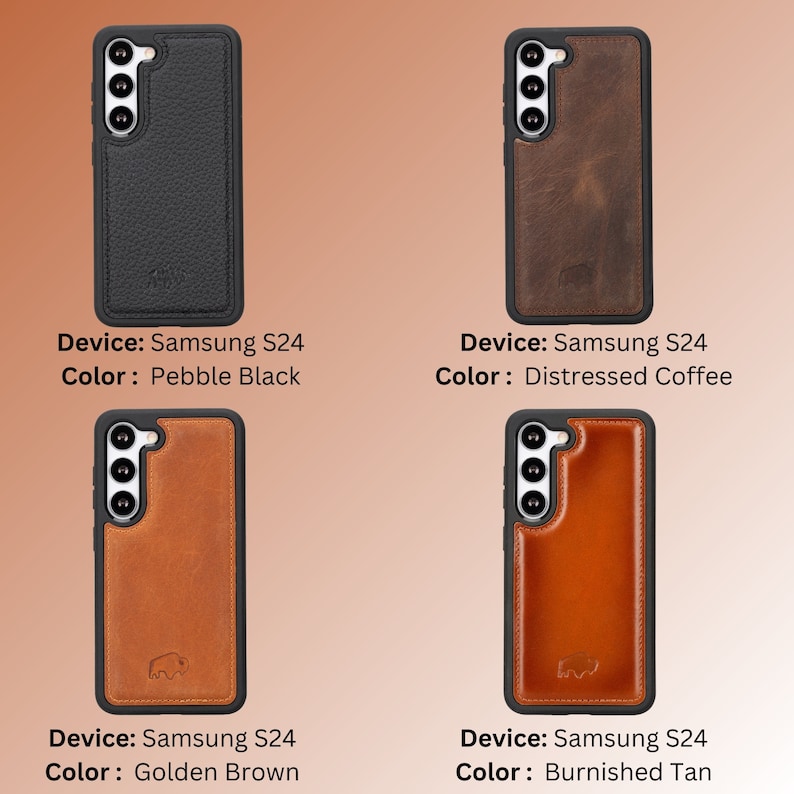 Samsung Galaxy S24 Series Leather Snap-On Case, Premium Handmade from Full Grain Leather by BlackBrook Case image 7